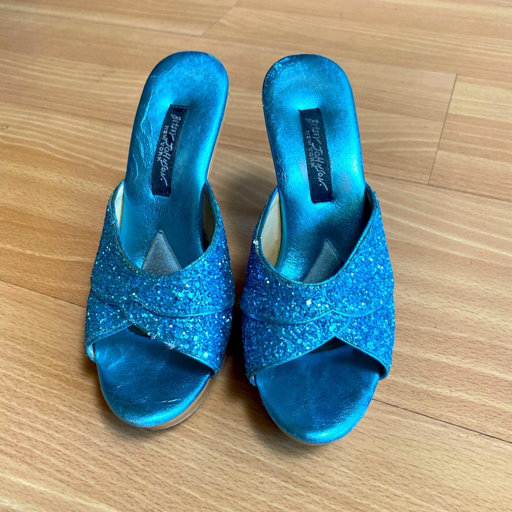 Betsey Johnson Polly Pumps - Glitter Mules